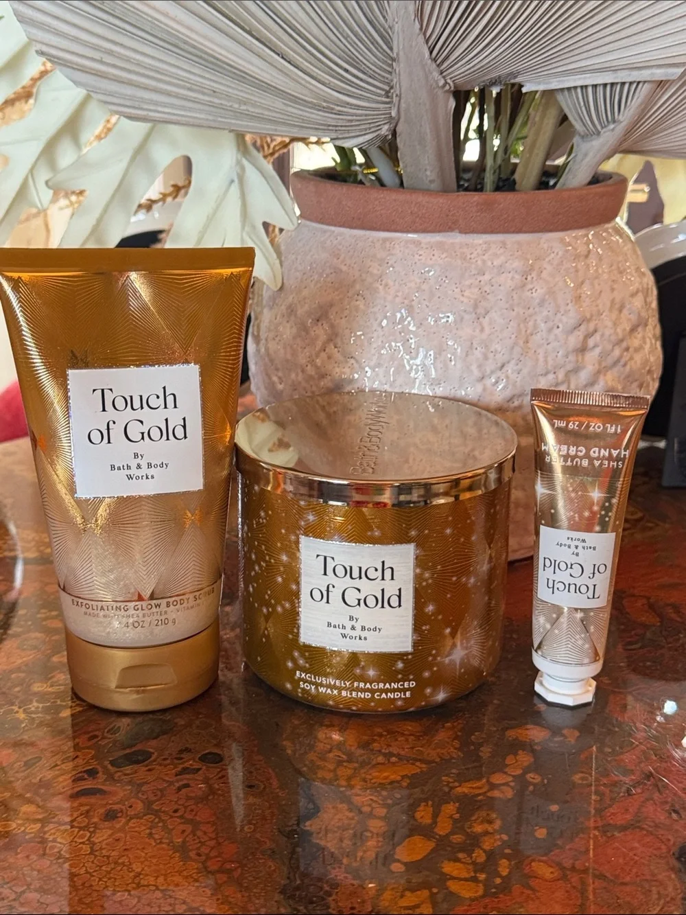 Bath & Body Works 3 Pc Touch of Gold Set